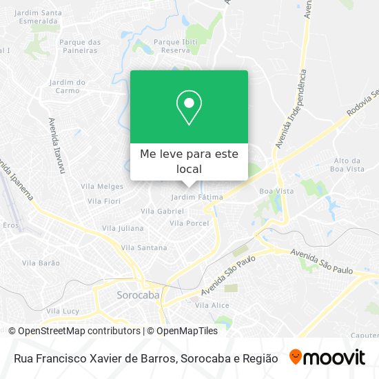 Rua Francisco Xavier de Barros mapa