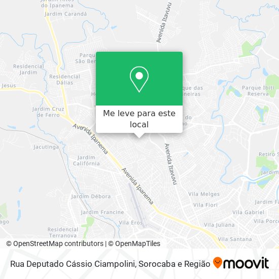 Rua Deputado Cássio Ciampolini mapa