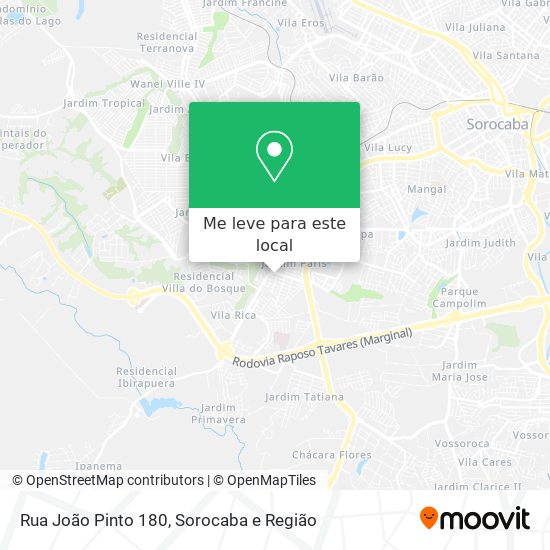 Rua João Pinto 180 mapa