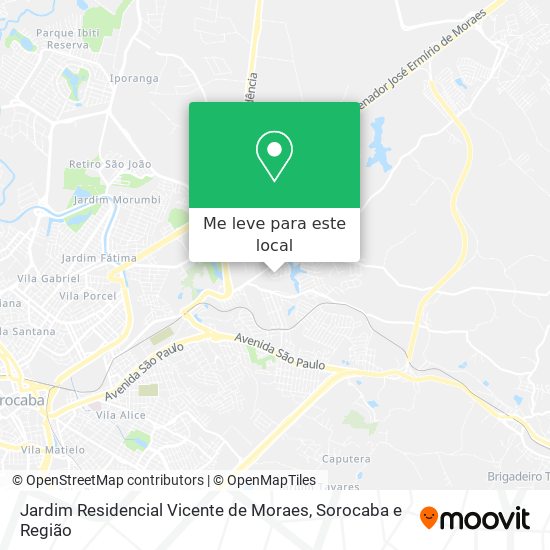 Jardim Residencial Vicente de Moraes mapa