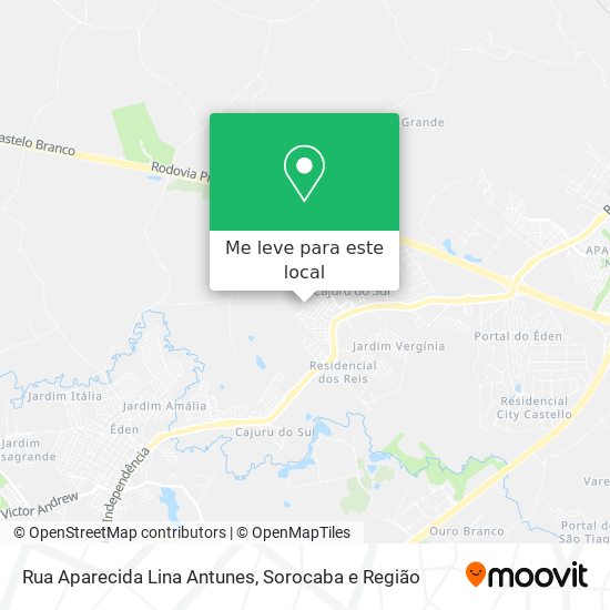 Rua Aparecida Lina Antunes mapa