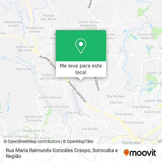 Rua Maria Raimunda Gonzáles Crespo mapa