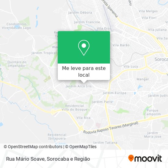 Rua Mário Soave mapa