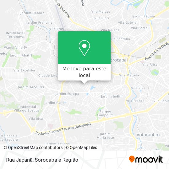Rua Jaçanã mapa
