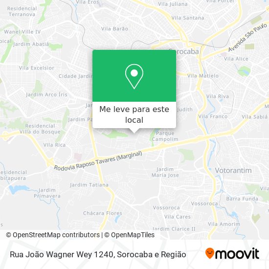 Rua João Wagner Wey 1240 mapa