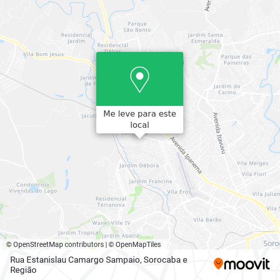 Rua Estanislau Camargo Sampaio mapa