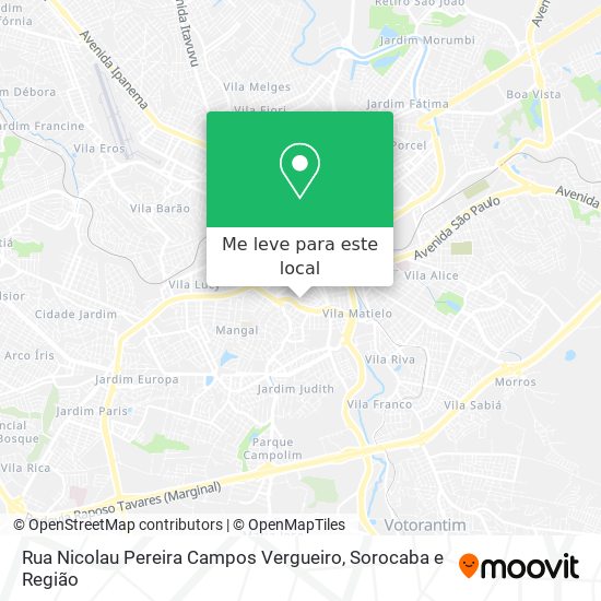 Rua Nicolau Pereira Campos Vergueiro mapa