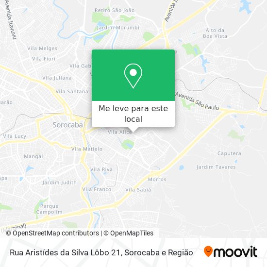 Rua Aristídes da Silva Lôbo 21 mapa