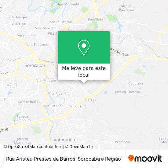 Rua Aristeu Prestes de Barros mapa