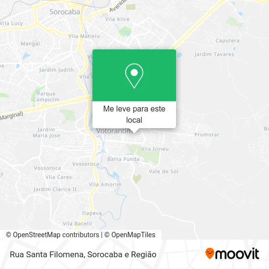 Rua Santa Filomena mapa