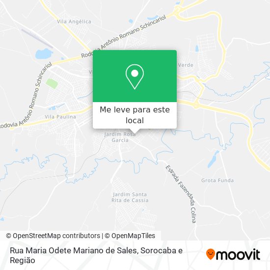 Rua Maria Odete Mariano de Sales mapa