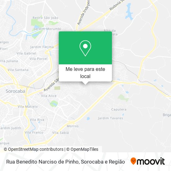 Rua Benedito Narciso de Pinho mapa