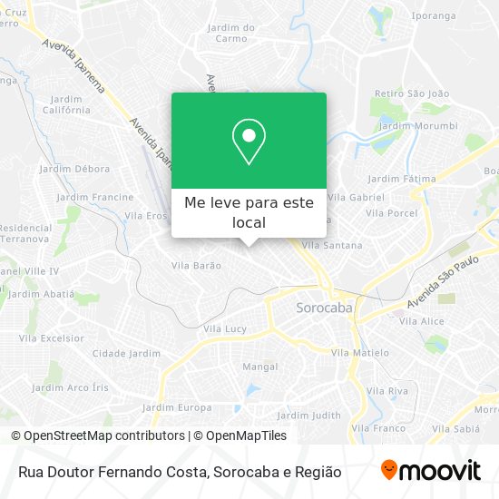 Rua Doutor Fernando Costa mapa