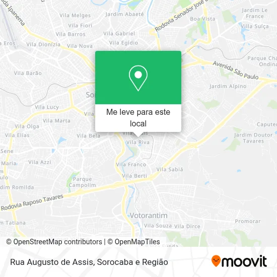 Rua Augusto de Assis mapa