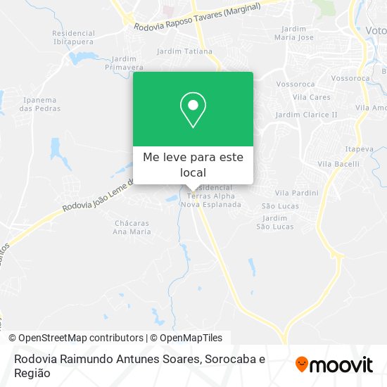 Rodovia Raimundo Antunes Soares mapa