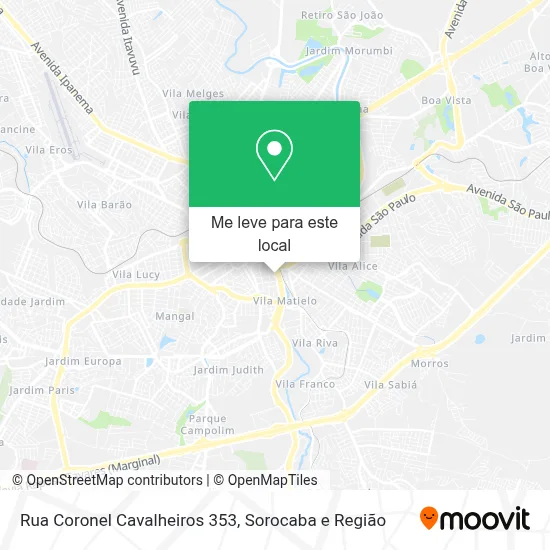 Rua Coronel Cavalheiros 353 mapa