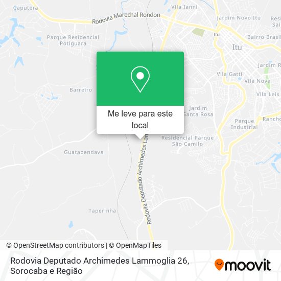 Rodovia Deputado Archimedes Lammoglia 26 mapa