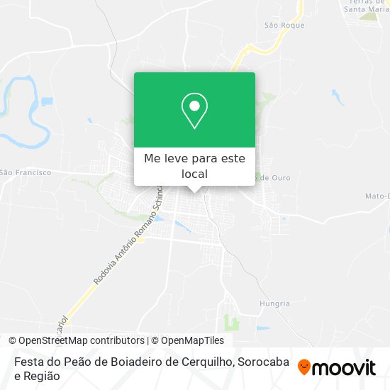 Festa do Peão de Boiadeiro de Cerquilho mapa