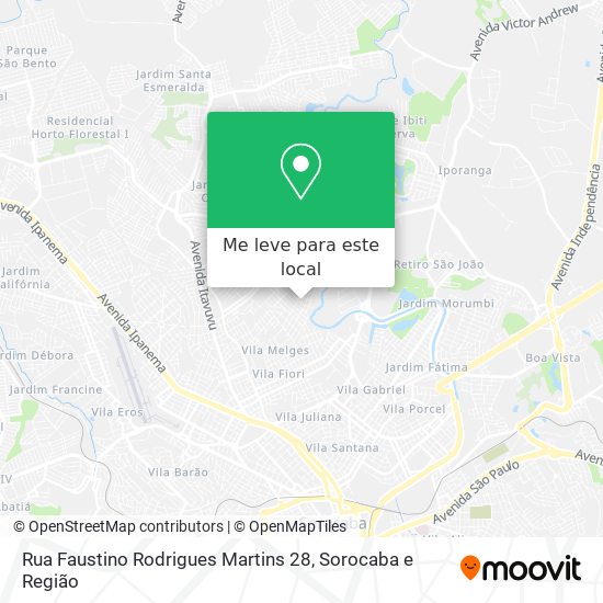 Rua Faustino Rodrigues Martins 28 mapa