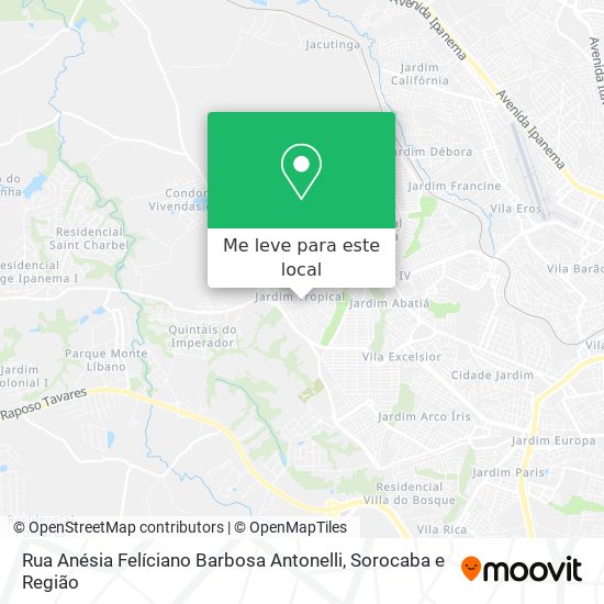 Rua Anésia Felíciano Barbosa Antonelli mapa