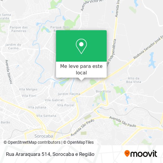 Rua Araraquara 514 mapa