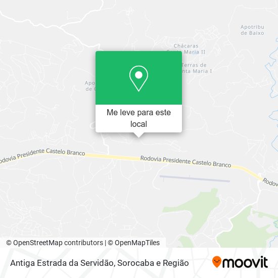 Antiga Estrada da Servidão mapa