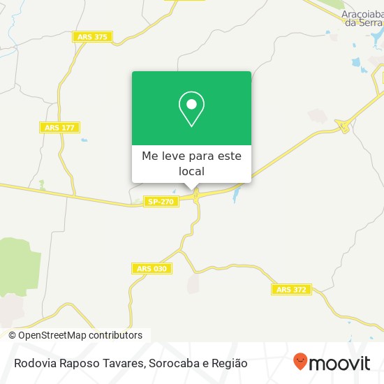 Rodovia Raposo Tavares mapa