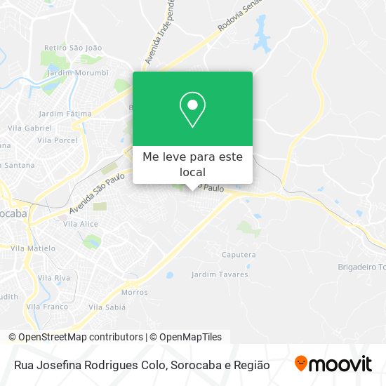 Rua Josefina Rodrigues Colo mapa