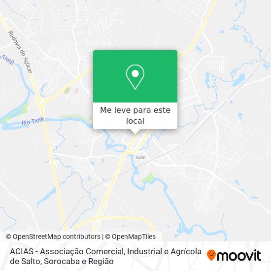 ACIAS - Associação Comercial, Industrial e Agrícola de Salto mapa