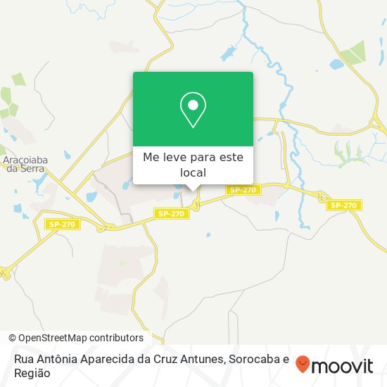 Rua Antônia Aparecida da Cruz Antunes mapa