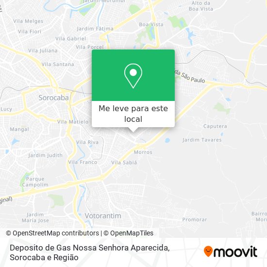 Deposito de Gas Nossa Senhora Aparecida mapa