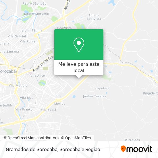 Gramados de Sorocaba mapa