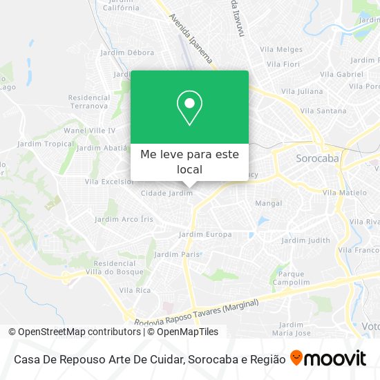 Casa De Repouso Arte De Cuidar mapa