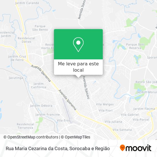 Rua Maria Cezarina da Costa mapa
