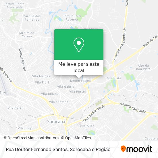 Rua Doutor Fernando Santos mapa