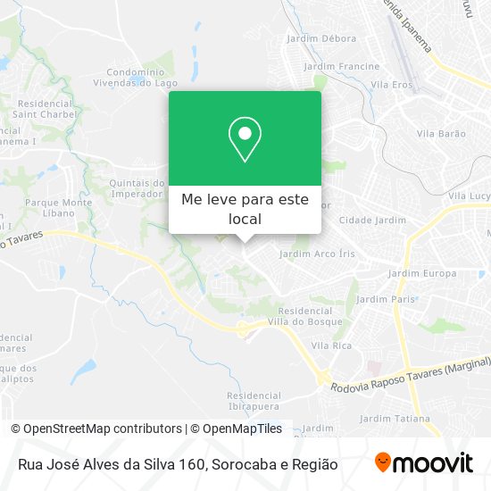 Rua José Alves da Silva 160 mapa