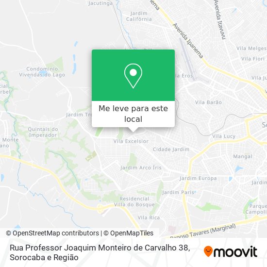 Rua Professor Joaquim Monteiro de Carvalho 38 mapa