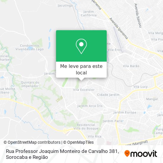 Rua Professor Joaquim Monteiro de Carvalho 381 mapa