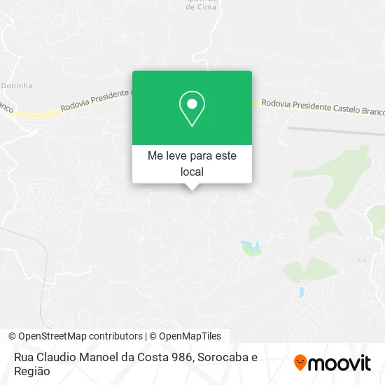 Rua Claudio Manoel da Costa 986 mapa
