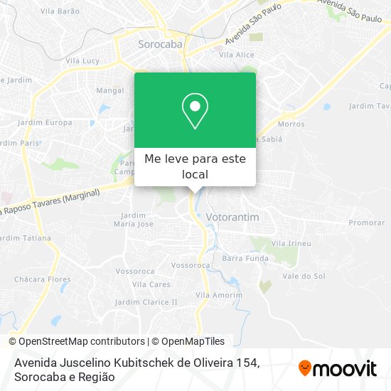 Avenida Juscelino Kubitschek de Oliveira 154 mapa