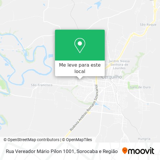 Rua Vereador Mário Pilon 1001 mapa