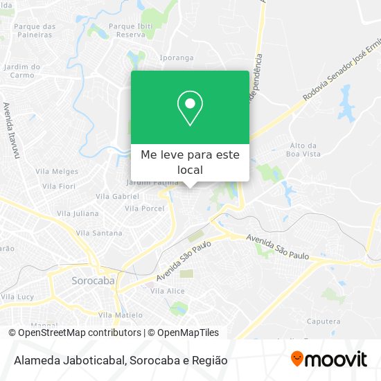 Alameda Jaboticabal mapa