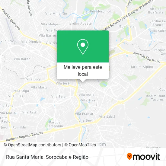 Rua Santa Maria mapa