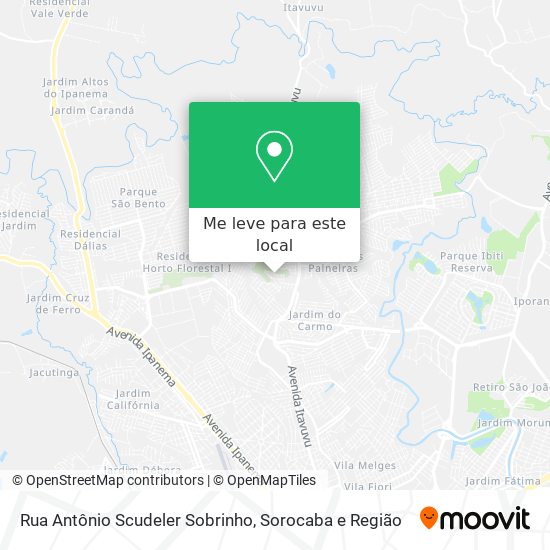 Rua Antônio Scudeler Sobrinho mapa