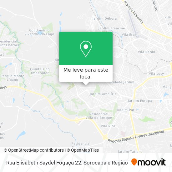 Rua Elisabeth Saydel Fogaça 22 mapa