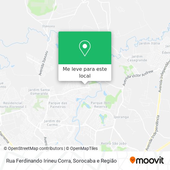 Rua Ferdinando Irineu Corra mapa