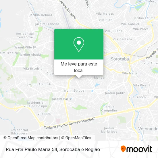 Rua Frei Paulo Maria 54 mapa