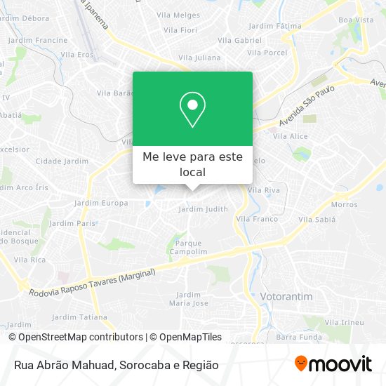 Rua Abrão Mahuad mapa