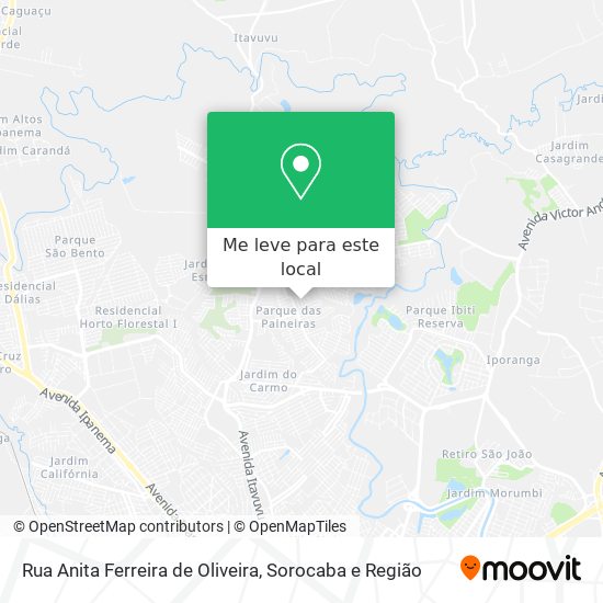 Rua Anita Ferreira de Oliveira mapa