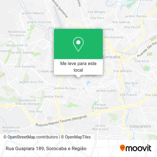 Rua Guapiara 189 mapa